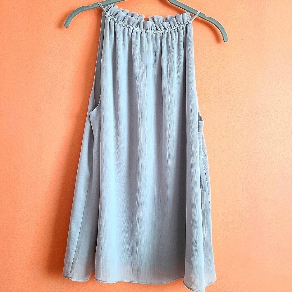 H&M Light Grey Sleeveless Halter Blouse L